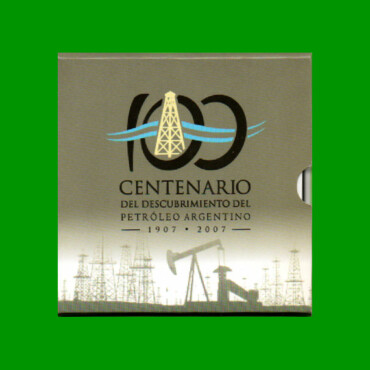 BLISTER MONEDA ARGENTINA, $ 2,00, CONMEMORATIVA CENTENARIO DESCRUBRIMIENTO DE PETROLEO, AÑO 2007, ESTADO NUEVO.-