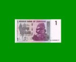 BILLETE DE ZIMBABWE 1 DOLAR, PICK 65, ESTADO SIN CIRCULAR.-