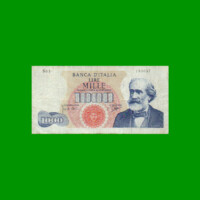BILLETE DE ITALIA 1.000 LIRAS, PICK 96a, AÑO 1962, ESTADO BUENO+ .-