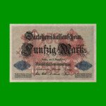BILLETE DE ALEMANIA 50 MARCOS, PICK 49b, AÑO 1914, ESTADO MUY BUENO+ .-