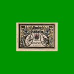 BILLETE DE ALEMANIA NOTGELD CIUDAD DE DÖBLEN 50 CENTAVOS, M. M. 277.1, ESTADO EXCELENTE.-
