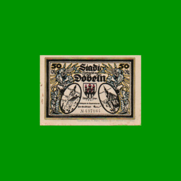 BILLETE DE ALEMANIA NOTGELD CIUDAD DE DÖBLEN 50 CENTAVOS, M. M. 277.1, ESTADO EXCELENTE.-