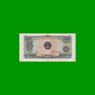 BILLETE DE VIETNAM 5 HAO, PICK 79, AÑO 1976, ESTADO MUY BUENO.-