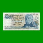REPOSICION BILLETE PESOS LEY 18.188 $ 5.000,00, BOT 2466a, ESTADO MUY BUENO.-