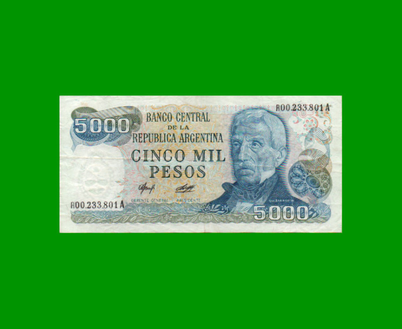 REPOSICION BILLETE PESOS LEY 18.188 $ 5.000,00, BOT 2466a, ESTADO MUY BUENO.-