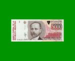 REPOSICION BILLETE DE 5.000 AUSTRALES, BOT 2867a, ESTADO SIN CIRCULAR.-