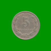MONEDA DE ARGENTINA, M$N 2DA CIRCULACION, 0,05 CTVOS, AÑO 1921, ESTADO USADA.-