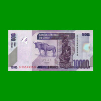 BILLETE DE CONGO 10.000 FRANCOS, PICK NEW, AÑO 2013, ESTADO SIN CIRCULAR.-