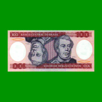 BILLETE DE BRASIL 100 CRUZEIROS, PICK 198b, AÑO 1984, ESTADO EXCELENTE+ .-