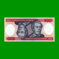 BILLETE DE BRASIL 100 CRUZEIROS, PICK 198b, AÑO 1984, ESTADO SIN CIRCULAR.-