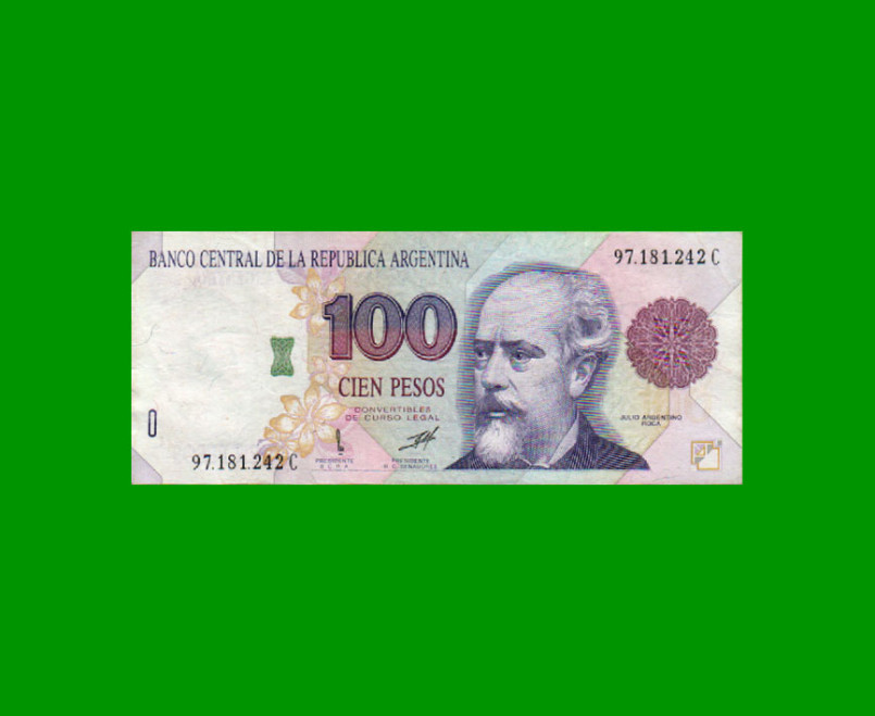 PESOS CONVERTIBLES 1er DISEÑO $100,00, BOT 3085, AÑO 1997, ESTADO MUY BUENO.-