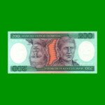 BILLETE DE BRASIL 200 CRUZEIROS, PICK 199b, AÑO 1984, ESTADO SIN CIRCULAR.-