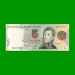 PESOS CONVERTIBLES 1er DISEÑO $5,00, BOT 3035, AÑO 1997, ESTADO MUY BUENO+ .-