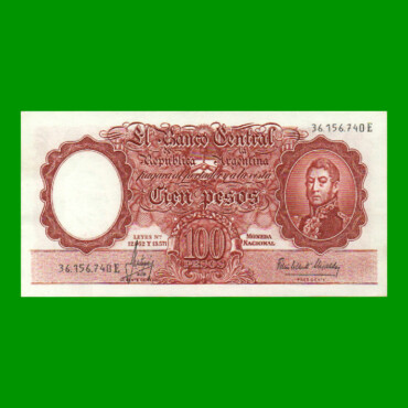 MONEDA NACIONAL $100,00, BOT 2073, AÑO 1966, ESTADO EXCELENTE.-