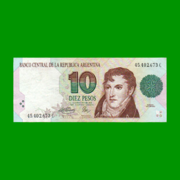 PESOS CONVERTIBLES 1er DISEÑO $10,00, BOT 3043, AÑO 1994, ESTADO MUY BUENO+ .-
