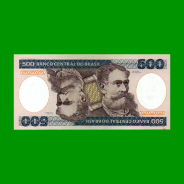 BILLETE DE BRASIL 500 CRUZEIROS, PICK 200b, AÑO 1985, ESTADO SIN CIRCULAR.-
