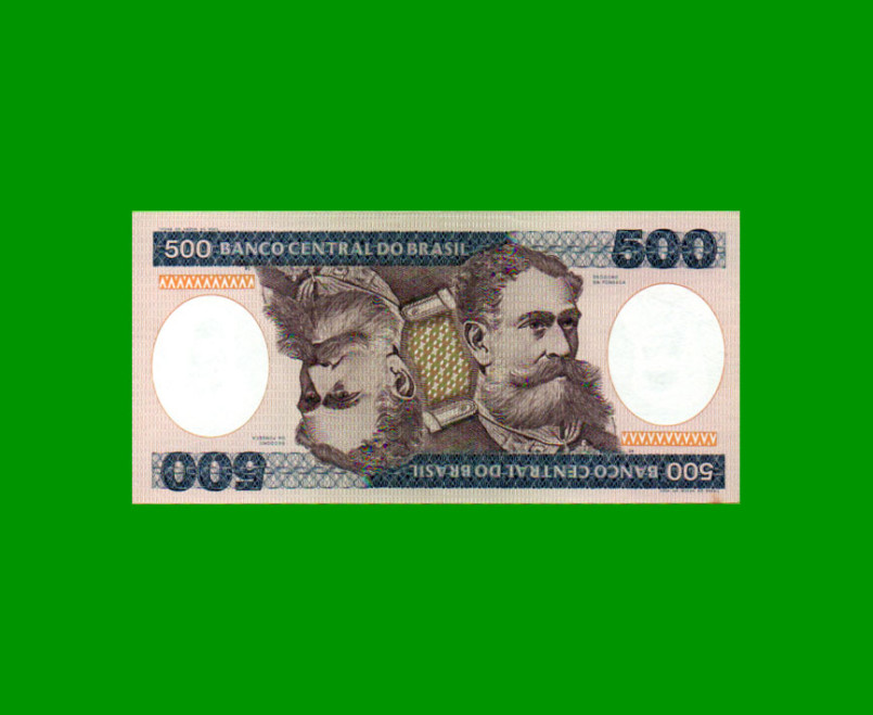 BILLETE DE BRASIL 500 CRUZEIROS, PICK 200b, AÑO 1985, ESTADO SIN CIRCULAR.-