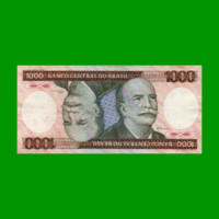 BILLETE DE BRASIL 1.000 CRUZEIROS, PICK 201a, AÑO 1981, ESTADO MUY BUENO+ .-