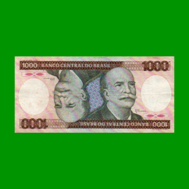 BILLETE DE BRASIL 1.000 CRUZEIROS, PICK 201a, AÑO 1981, ESTADO MUY BUENO+ .-