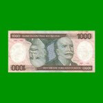 BILLETE DE BRASIL 1.000 CRUZEIROS, PICK 201c, AÑO 1985, ESTADO MUY BUENO- .-