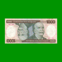 BILLETE DE BRASIL 1.000 CRUZEIROS, PICK 201c, AÑO 1985, ESTADO MUY BUENO- .-