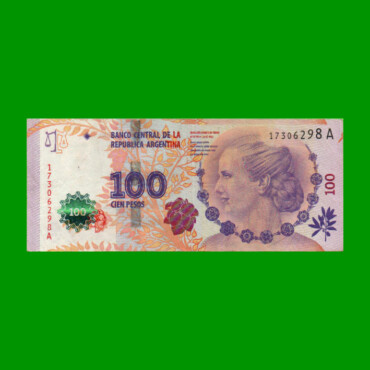 PESOS 3er DISEÑO $100,00, BOT C002, AÑO 2013, ESTADO MUY BUENO+ .-