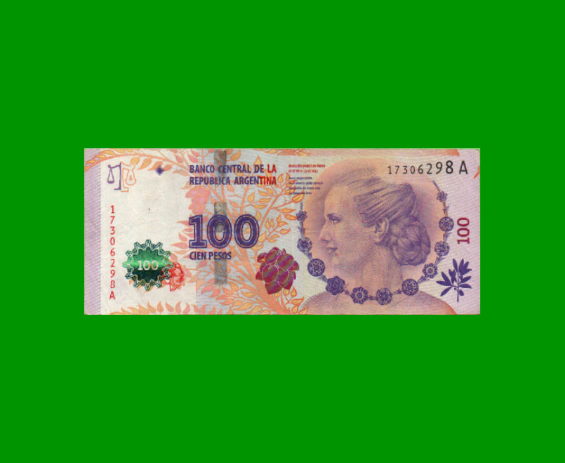 PESOS 3er DISEÑO $100,00, BOT C002, AÑO 2013, ESTADO MUY BUENO+ .-