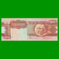 BILLETE DE ANGOLA 500.000 KWANZAS, PICK 134, AÑO 1991, ESTADO SIN CIRCULAR.-