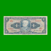 BILLETE DE BRASIL 1 CRUZEIRO, PICK 150c, AÑO 1956, ESTADO BUENO.-