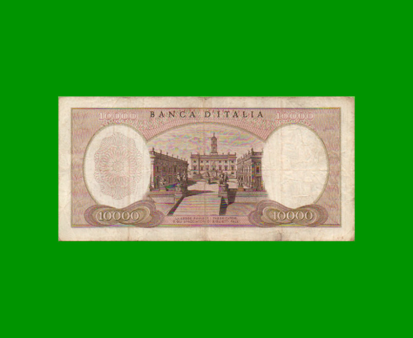 BILLETE DE ITALIA 10.000 LIRAS, PICK 97a, AÑO 1962, ESTADO BUENO+ .- - Imagen 2