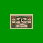 BILLETE DE ALEMANIA NOTGELD MUNICIPIO DE BAD DRIBURG 2 MARCOS, M. M. 292.1, ESTADO EXCELENTE.-