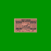 BILLETE DE AUSTRIA NOTGELD CIUDAD DE FRANKENMARKT 10 HELLER, ESTADO SIN CIRCULAR.-