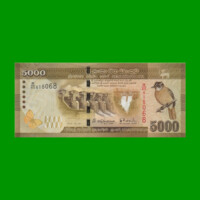 BILLETE DE SRI LANKA 5.000 RUPIAS, PICK 128c, AÑO 2015, ESTADO SIN CIRCULAR.-