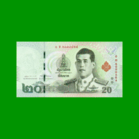 BILLETE DE THAILANDIA 20 BAHT, PICK NEW, AÑO 2018, ESTADO SIN CIRCULAR.-