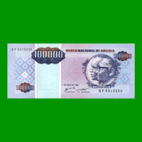 BILLETE DE ANGOLA 100.000 KWANZAS, PICK 139, AÑO 1995, ESTADO SIN CIRCULAR.-