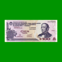 BONO DE ENTRE RIOS $ 100,00, EC NO CATALOGADO, AÑO 31/12/2001, ESTADO MUY BUENO+ .-