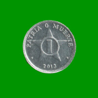 MONEDA DE CUBA 1 CENTAVO, AÑO 2013, ESTADO NUEVA.-