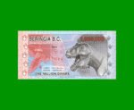 BILLETE DE BERINGIA 1.000.000 DINARES, POLYMERO FANTASIA, AÑO 2012, ESTADO SIN CIRCULAR.-