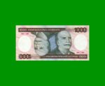 BILLETE DE BRASIL 1.000 CRUZEIROS, PICK 201c, AÑO 1985, ESTADO EXCELENTE+ .-