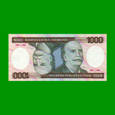 BILLETE DE BRASIL 1.000 CRUZEIROS, PICK 201c, AÑO 1985, ESTADO EXCELENTE+ .-