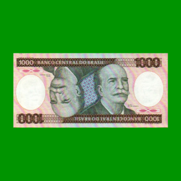 BILLETE DE BRASIL 1.000 CRUZEIROS, PICK 201c, AÑO 1985, ESTADO SIN CIRCULAR.-