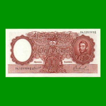 MONEDA NACIONAL $100,00, BOT 2080, AÑO 1967, ESTADO EXCELENTE+ .-