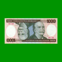 BILLETE DE BRASIL 1.000 CRUZEIROS, PICK 201d, AÑO 1986, ESTADO SIN CIRCULAR.-