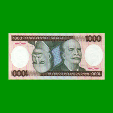 BILLETE DE BRASIL 1.000 CRUZEIROS, PICK 201d, AÑO 1986, ESTADO SIN CIRCULAR.-