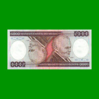 BILLETE DE BRASIL 5.000 CRUZEIROS, PICK 202c, AÑO 1984, ESTADO EXCELENTE.-
