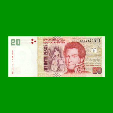 PESOS CONVERTIBLES 2do DISEÑO $20,00, BOT 3521, AÑO 2008, ESTADO SIN CIRCULAR.-