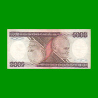 BILLETE DE BRASIL 5.000 CRUZEIROS, PICK 202d, AÑO 1985, ESTADO MUY BUENO.-