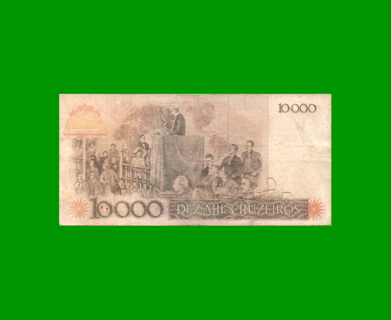 BILLETE DE BRASIL 10.000 CRUZEIROS, PICK 203a, AÑO 1984, ESTADO BUENO.- - Imagen 2