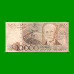 BILLETE DE BRASIL 10.000 CRUZEIROS, PICK 203a, AÑO 1984, ESTADO BUENO.-
