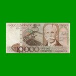 BILLETE DE BRASIL 10.000 CRUZEIROS, PICK 203a, AÑO 1984, ESTADO MUY BUENO.-